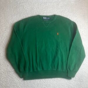 Vintage Polo Ralph Lauren men's green garniture exclue crew neck sweater 90s xl